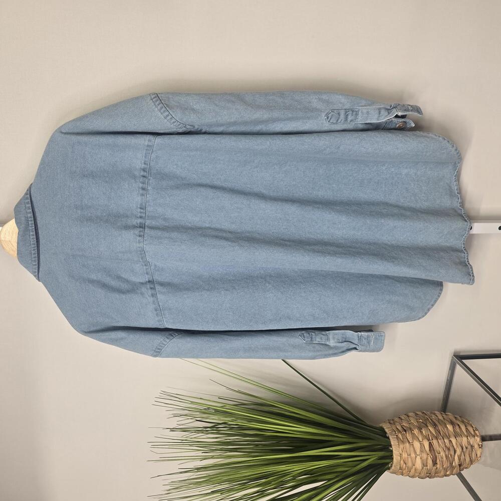 ASOS Design Light Blue Denim Shirt Jacket - Size S - Oversized - Picture 3 of 4